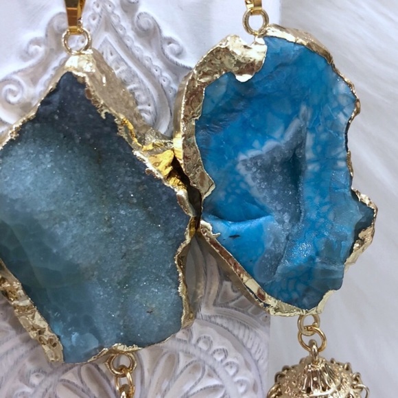 🆕Géode Druzy Tassel Necklace - Picture 4 of 5